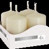 Set of Pillar Candles  40x60mm (4 pieces) – Ivory
