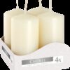 Set of Pillar Candles  40x80mm (4 pieces) – Ivory