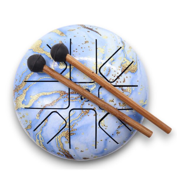 Średni Stalowy Bęben Szczęścia Niebieskie Niebo – 17×13 cm