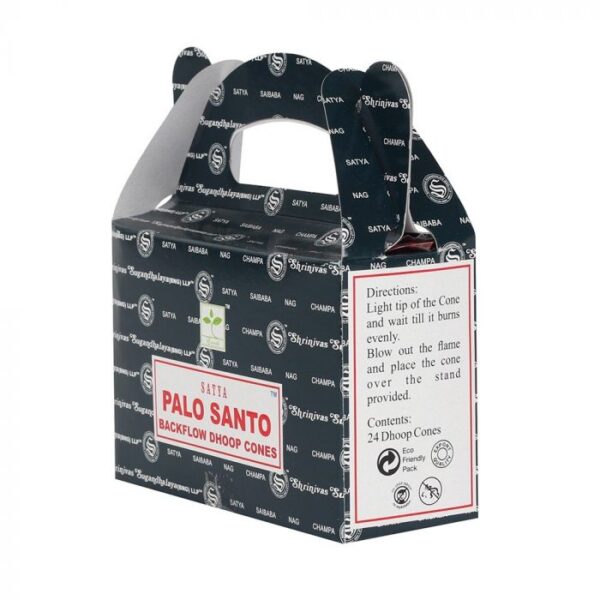 Stożki kadzideł Backflow Satya – Palo Santo (24 szt.)