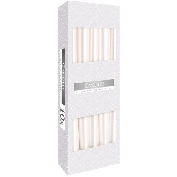 Świeca Stożkowa – Perłowa 10 szt.