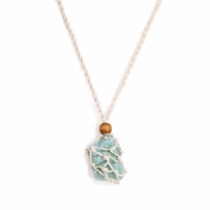 Sznurek do naszyjnika z kamieniami – 45 cm – Naturalny