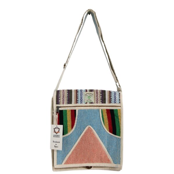 Torba na Laptopa z Konopi – Wzór Trójkąt