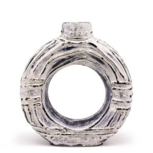 Wazon Okrągły typu Donut – Kremowy 23 cm