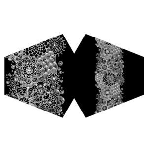 Wielorazowa Maseczka Modowa – Czarne Eleganckie (Dorosły)