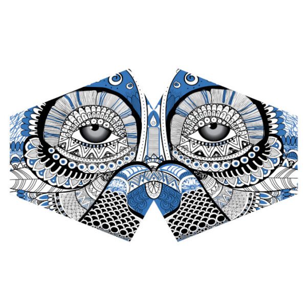 Wielorazowa Maseczka Modowa – Mistyczna Sowa (Dorosły)