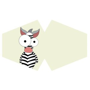 Wielorazowa Maseczka Modowa – Zwariowana Zebra (Dziecięca)