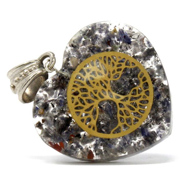 Wisiorek Orgonitowy – Serce z Drzewem Życia