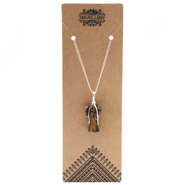 Wisiorek z kamienia – Anioł Stróż – Tygrysie oko