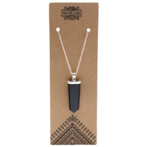 Wisiorek z kamienia – Płaski szpic – Agat czarny