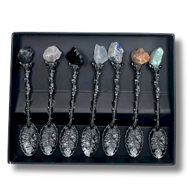 Zestaw 7 Wiedźmich Łyżeczek – Ciemne Srebro