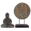 Zestaw Feng Shui Budda – Mandala kwiatowa – Niebieski (2 wzory)