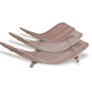 Zestaw mis na owoce z liści kokosa – Białe przecieranie