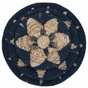 Zestaw trzech misek z trawy morskiej na ścianę – Czarne