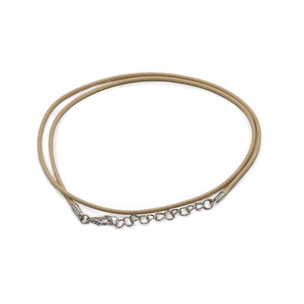 Zestaw woskowanych sznurków do wisiorków – 2 mm x 55 cm – Beżowy 117