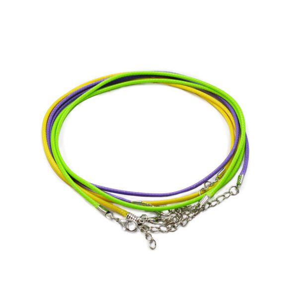 Zestaw woskowanych sznurków do wisiorków – 2 mm x 55 cm – Mix kolorów (10 szt.)