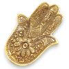 Złota Aluminiowa Podstawka Hamsa Mała 13×5,5 cm