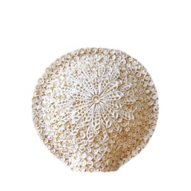 Lampa Boho z Muszli Morskiej – Cut Art Shell Duża Okrągła – 30 cm