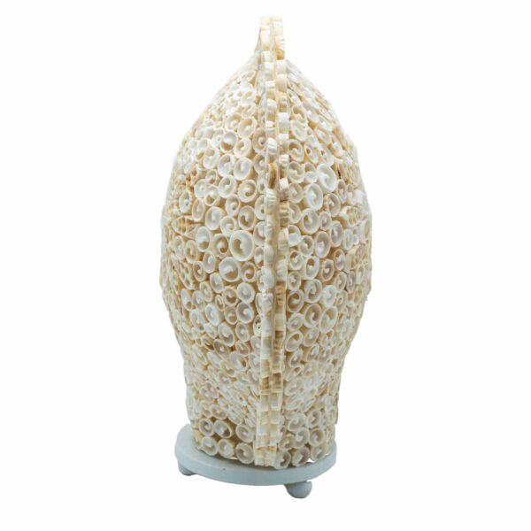 Lampa Boho z Muszli Morskiej – Cut Art Shell Duża Okrągła – 30 cm