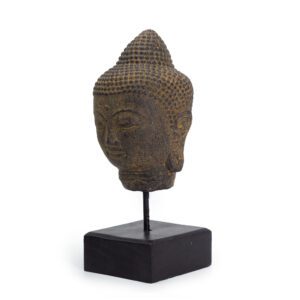 Głowa Buddy Stillness na Podstawce – Szara