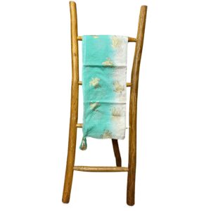 Pario Nomad Sari z Kolekcji Med – Biały i Turkusowy ze Złotym – Wzór Żółwia