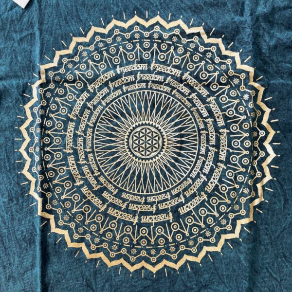 Koszulka Stone Washed M – Mandala – Zielona - obrazek 3