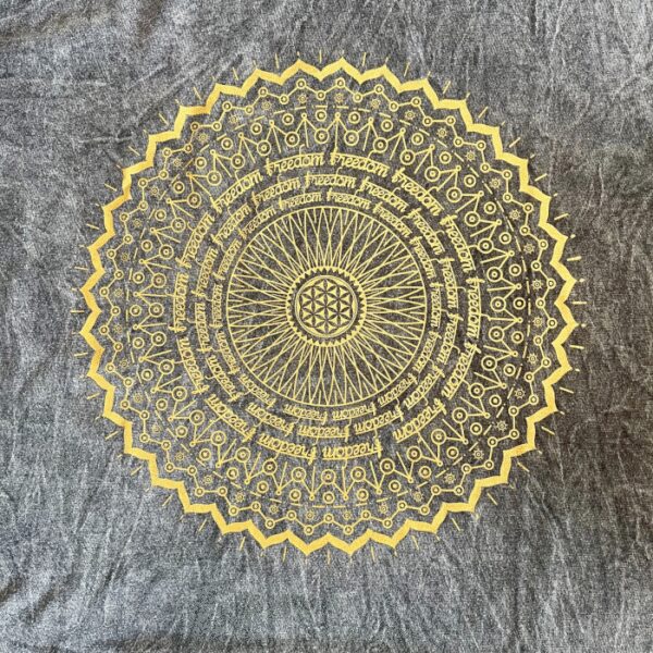 Koszulka Stone Washed L – Mandala – Zielona - obrazek 3