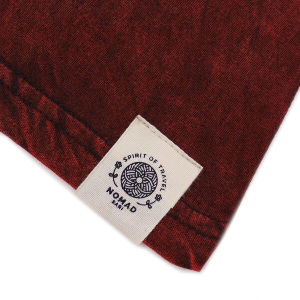 Koszulka Stone Washed M – Mandala – Bordowa - obrazek 8