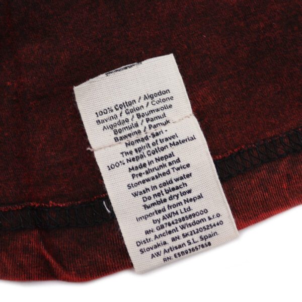 Koszulka Stone Washed M – Mandala – Bordowa - obrazek 9