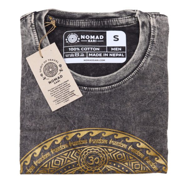 Koszulka Stone Washed S – Czakry – Ciemnoszara - obrazek 6