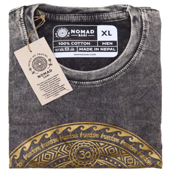 Koszulka Stone Washed XL – Czakry – Ciemnoszara - obrazek 6