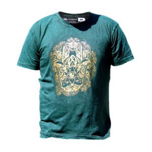 Koszulka Stone Washed M – Hamsa – Zielona