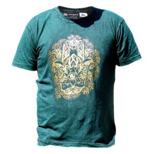 Koszulka Stone Washed XL – Hamsa – Zielona