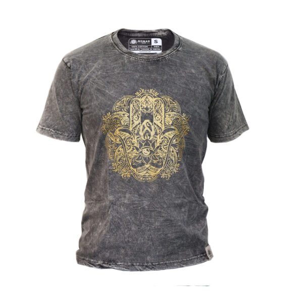 Koszulka Stone Washed S – Hamsa – Ciemnoszara - obrazek 2
