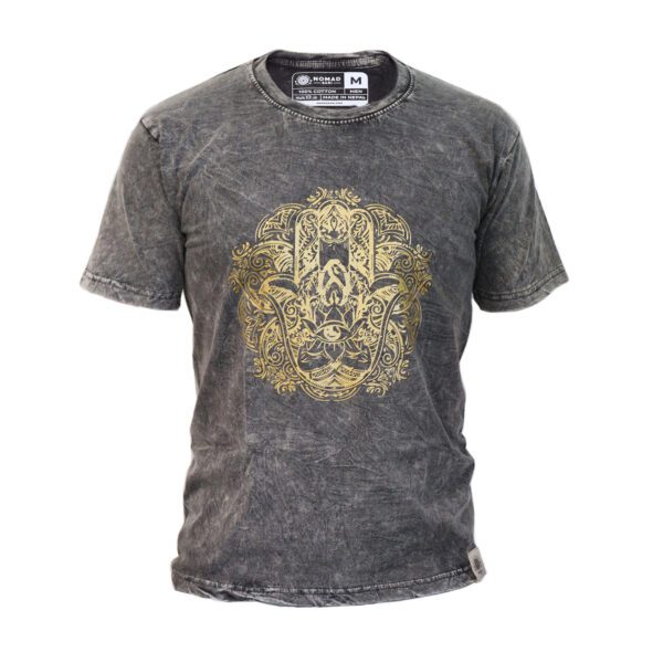Koszulka Stone Washed M – Hamsa – Ciemnoszara - obrazek 2