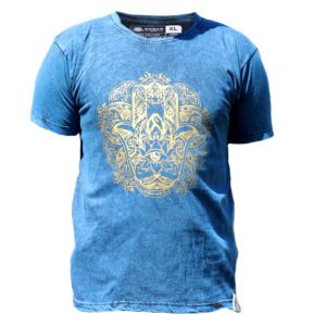 Koszulka Stone Washed XL – Hamsa – Niebieska