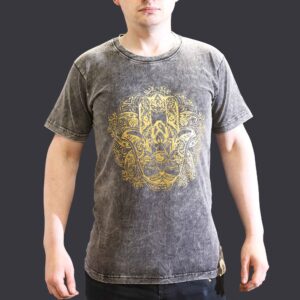 Koszulka Stone Washed S – Hamsa – Ciemnoszara