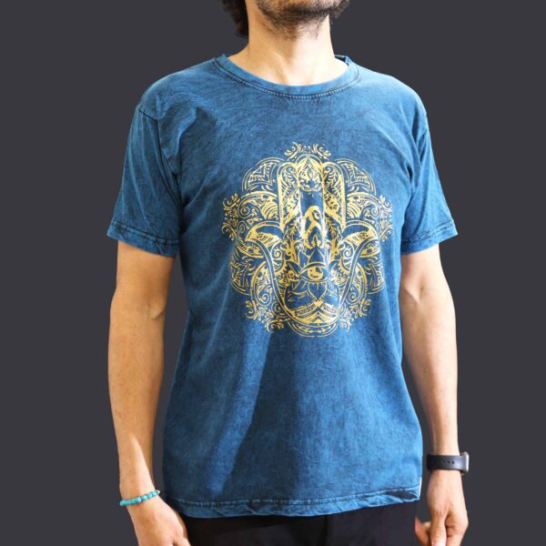 Koszulka Stone Washed M – Hamsa – Niebieska