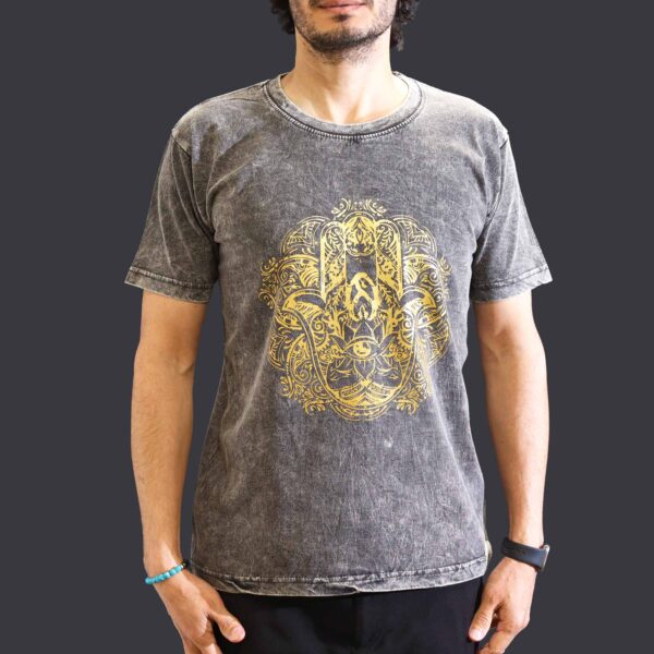 Koszulka Stone Washed M – Hamsa – Ciemnoszara