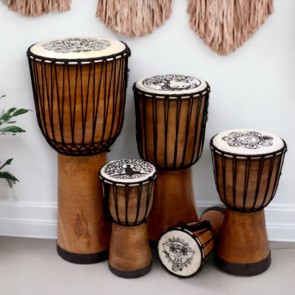 beben djembe z drewna suar 40 cm drzewo zycia