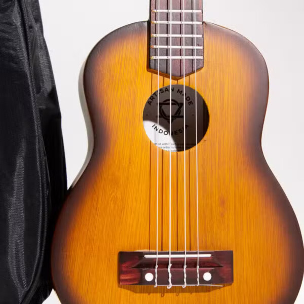 ukulele dekoracyjne czterostrunowe pomaranczowy gradient