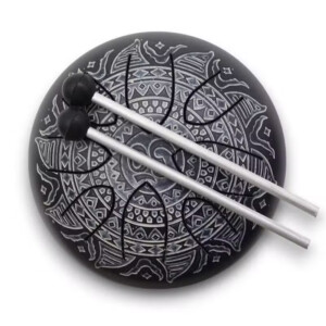 beben jezykowy stalowy 16 cm grawerowana mandala om