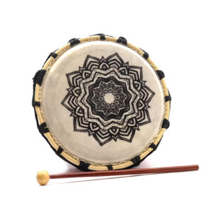beben szamanski z drewna suar 20 cm mandala
