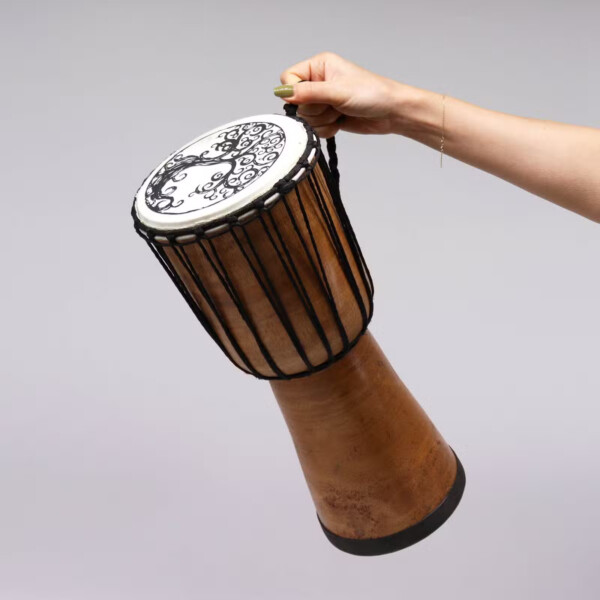 beben djembe z drewna suar 40 cm drzewo zycia