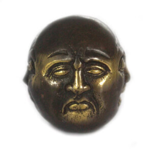 figurka buddy feng shui z mosiadzu 4,5 cm cztery twarze