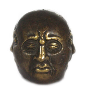 figurka buddy feng shui z mosiadzu 5 cm cztery twarze