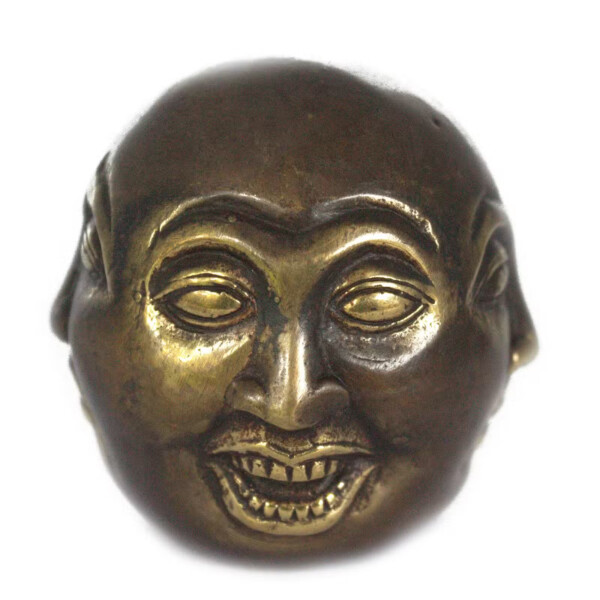 figurka buddy feng shui z mosiadzu 6 cm cztery twarze