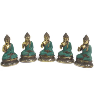 figurka buddy z mosiadzu mini budda z uniesiona dlonia