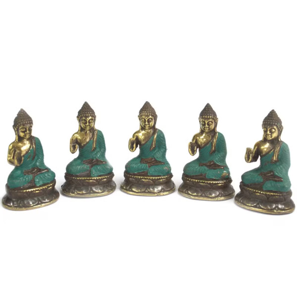 figurka buddy z mosiadzu mini budda z uniesiona dlonia