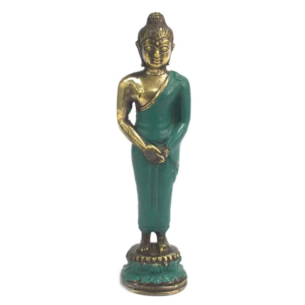 figurka buddy z mosiadzu sredni stojacy budda
